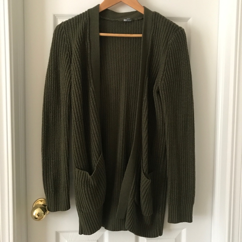 Green Sweater Cardigan